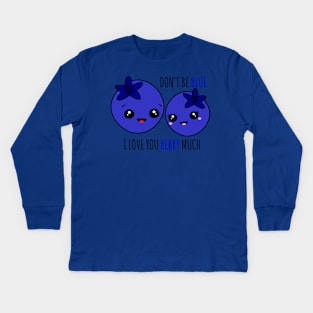 Blueberries Kids Long Sleeve T-Shirt